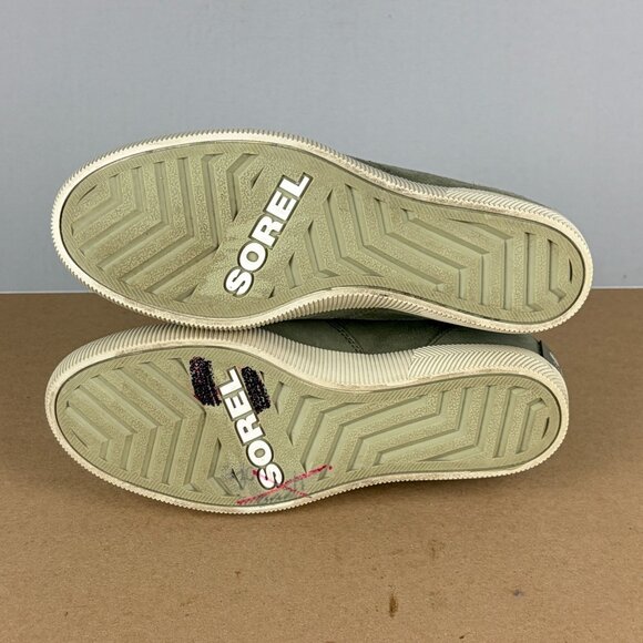 Sorel Out n About Wedge Bootie Womens 8 Green Suede Pull On Double Gore - Picture 7 of 10